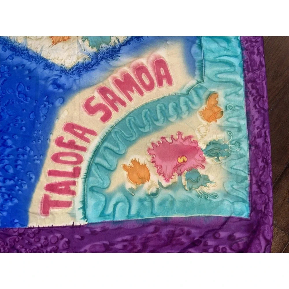 Vintage‎ 69X43 Hawaiian Beach Sarong Aloha Souvenir Flowers 